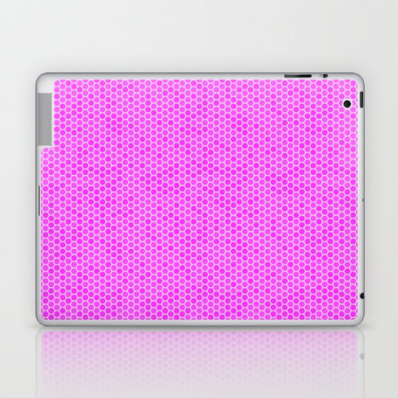 Large Hot Pink Honeycomb Bee Hive Geometric Hexagonal Design Laptop & iPad Skin