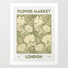 Flower Market Poster - London Art Print