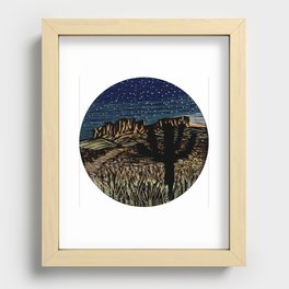 Desert New Moon Recessed Framed Print