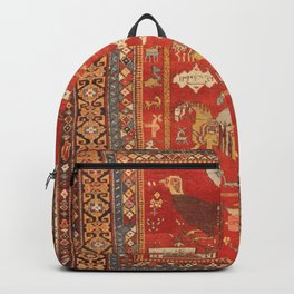 Kuba Hunting Rug With Birds Horses Camels Print Backpack
