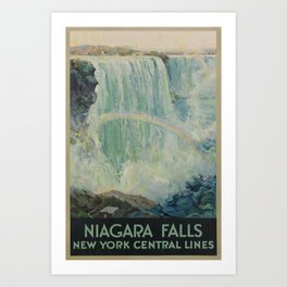 vechio Niagara Falls Art Print | Railroad, Amerika, Typography, Centralsystem, Railway, Amerique, Ancienne, Vechio, Eisenbahn, Railfan 