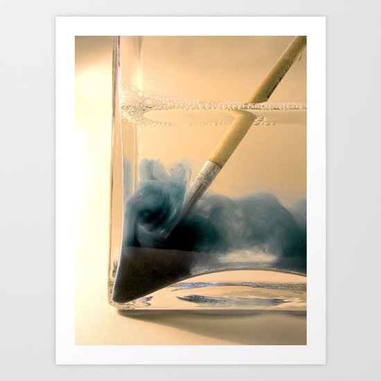Paint Brush Wash Up Art Print