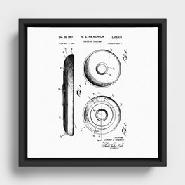 Frisbee Patent, Frisbee Golf, Disc Golf, Disc Golf Patent  Framed Canvas