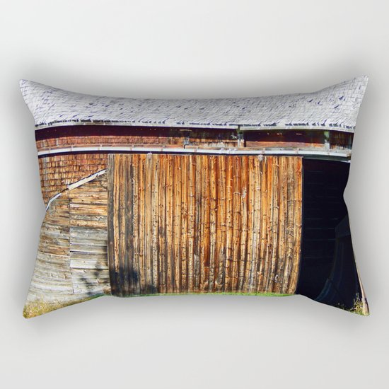 Open Barn Door Rectangular Pillow