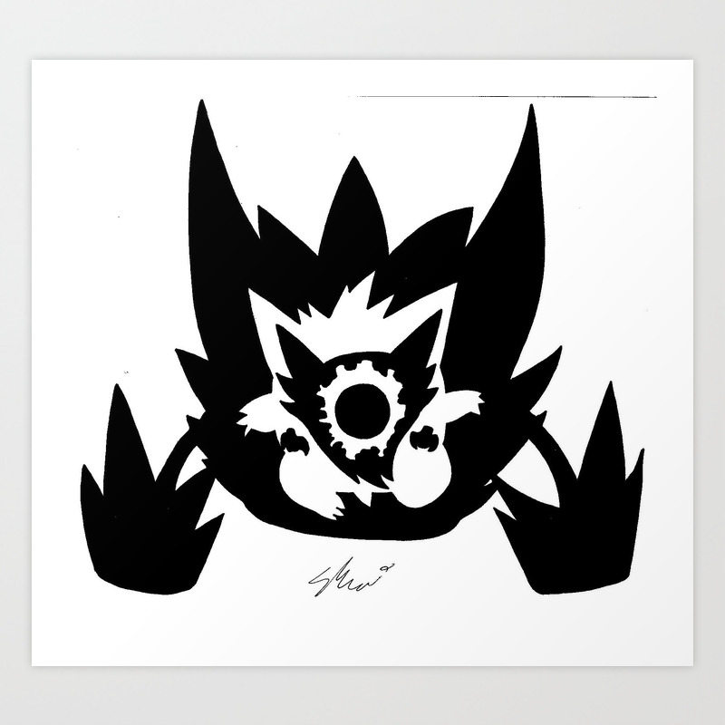 Gengar Anime Art Print By Shaibitonart Society6