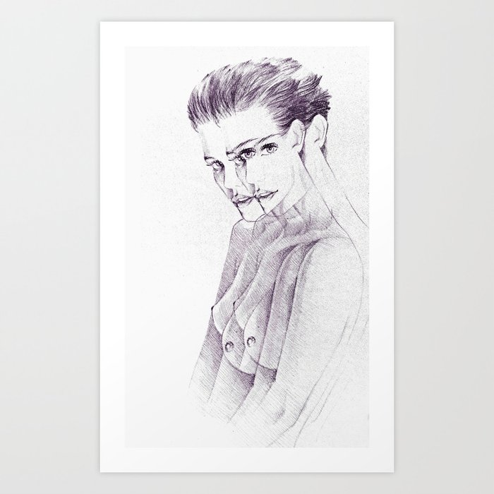 Nude Pencil Drawing Fine Art Portrait Art Print By Go Alexxa Go
