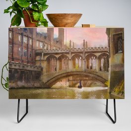 Cambridge Punting - Bridge of Sighs at Sunset Credenza