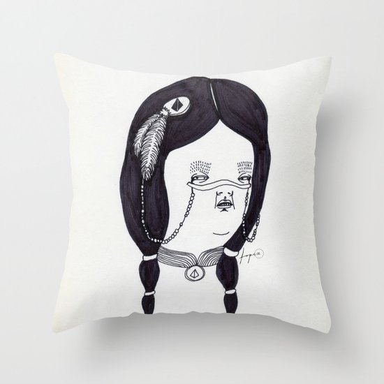Apache Wife Throw Pillow