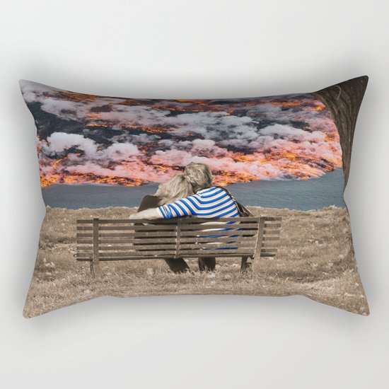 Volcano Eruption Rectangular Pillow