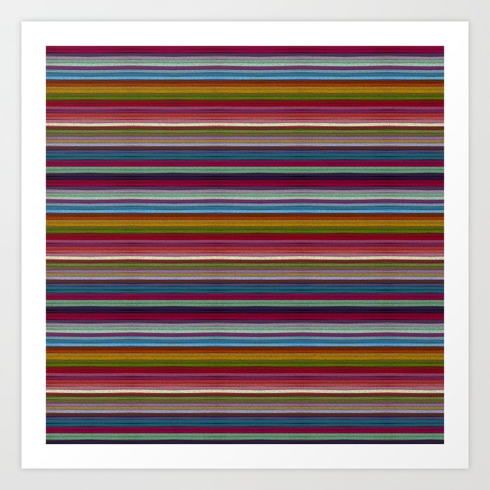 Colorful stripes Art Print