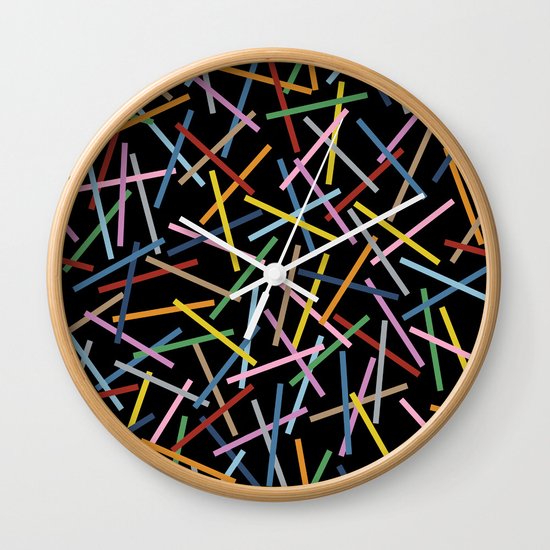 Kerplunk Black Wall Clock