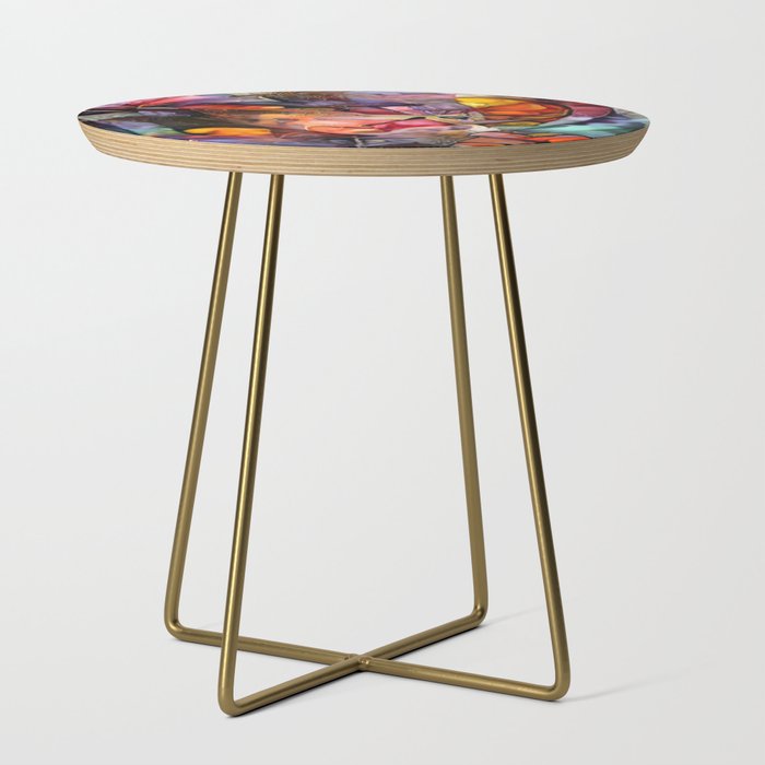 Rainbow Leaves Side Table