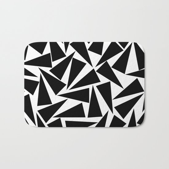 black triangle pattern Bath Mat