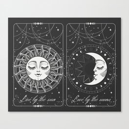 Tarot Sun And Moon  Canvas Print