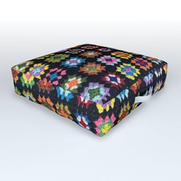 Crochet Granny Squares // Bright Outdoor Floor Cushion