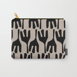 Tribe Black Carry-All Pouch | Nativepattern, Pattern, Beige, Blackshapes, Tribal, Curated, Graphicdesign, Black, Moderndecoration, Digital 