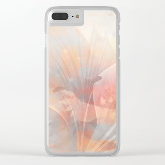 Floral Astract Clear iPhone Case