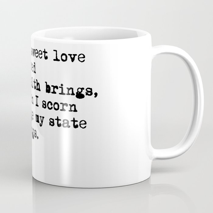 Sonnet 29 - Love Sonnet on white Coffee Mug
