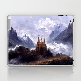 Gothic Cathedral among the mountains Laptop Skin