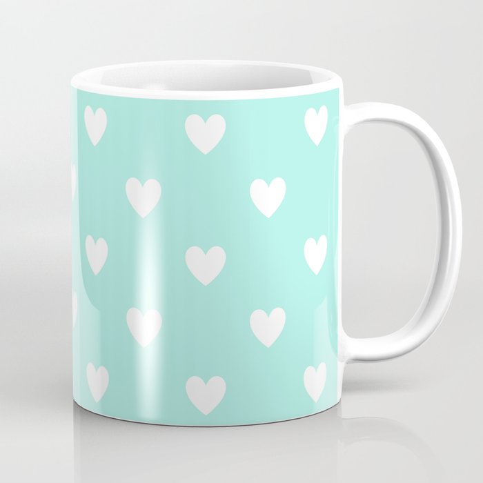 Sweet Hearts - seafoam Coffee Mug