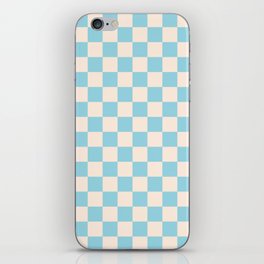 Vintage Blue Checkers iPhone Skin