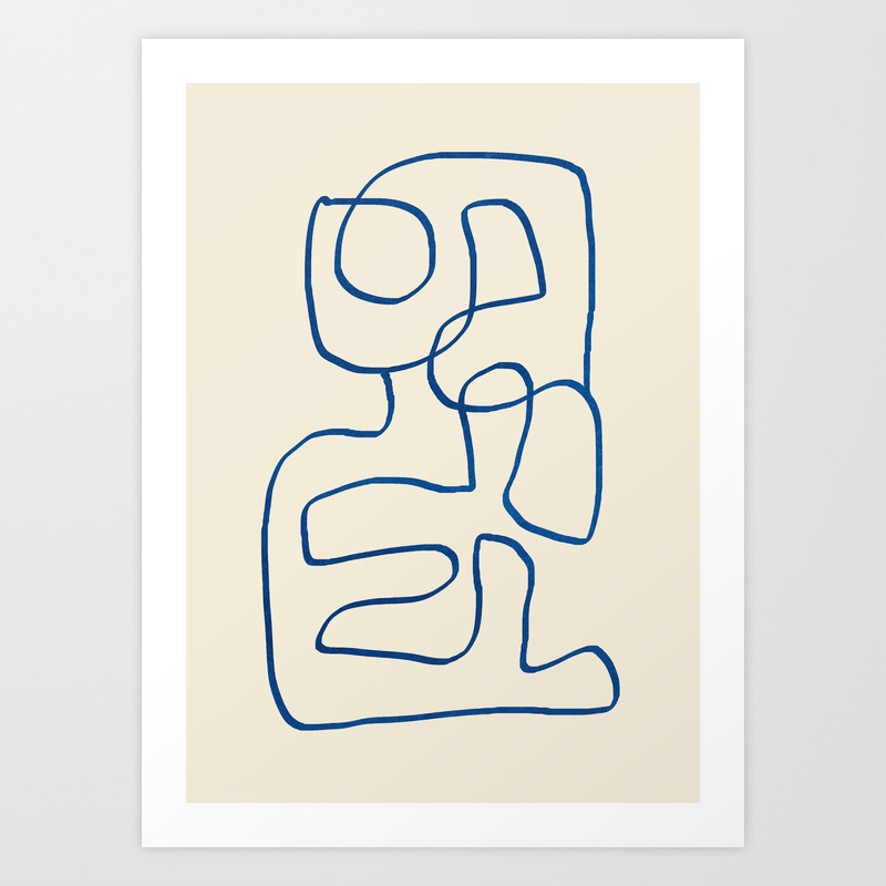 Abstract Line Art 16 Art Print By Thindesign Society6