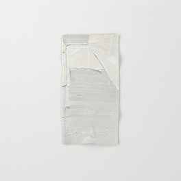 Relief [2]: an abstract, textured piece in white by Alyssa Hamilton Art Hand & Bath Towel