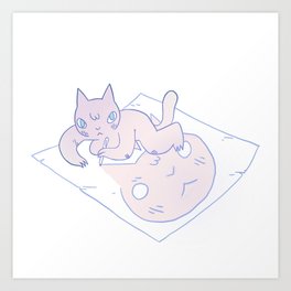 Cat Drawing Cat Art Print