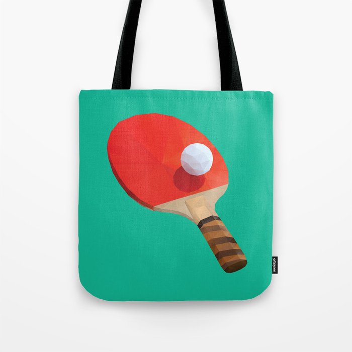 Ping Pong Paddle Polygon Art Tote Bag By Polymolystudio