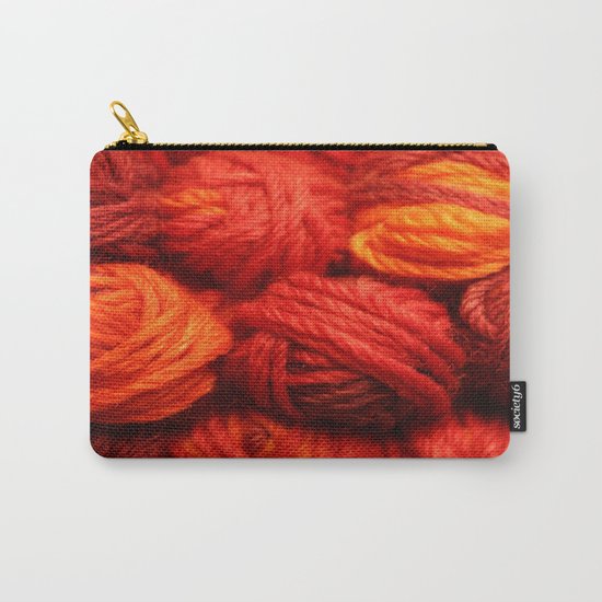 Many Balls of Wool in Shades of Red Carry-All Pouch