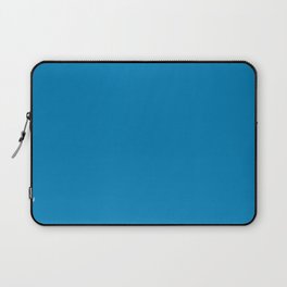 Ibiza Blue pure pastel cerulean blue solid color modern abstract pattern  Laptop Sleeve
