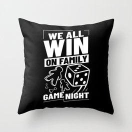 Board Game Tabletop Gamer Family Table Meeple Throw Pillow