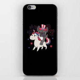 Dog With Unicorn For The Fourth Of July Fireworks iPhone Skin