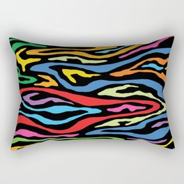Psychedelic abstract art. Digital Illustration background. Rectangular Pillow