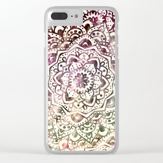 STARRY DAY MANDALA Clear iPhone Case