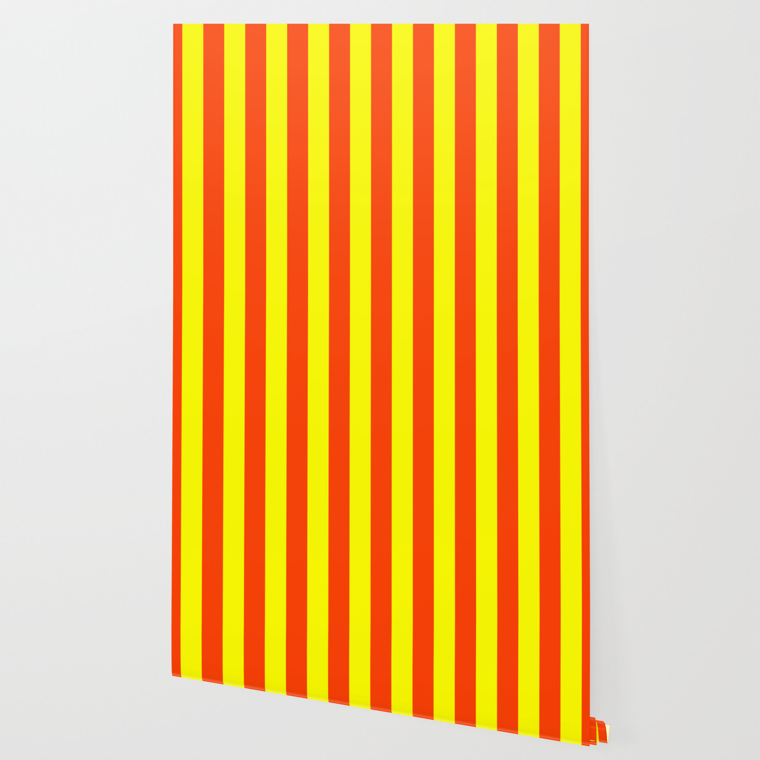 Bright Neon Orange And Yellow Vertical Cabana Tent Stripes