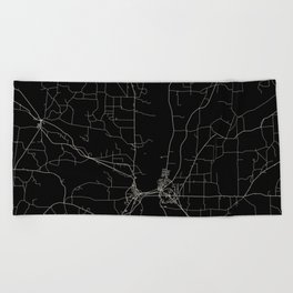 Macon County - minimalist map  Beach Towel