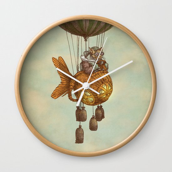 Around the World in the Goldfish Flyer Wall Clock