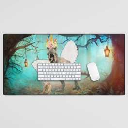 T-Rexie and Caticorn Desk Mat