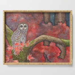Forest Owl Serving Tray