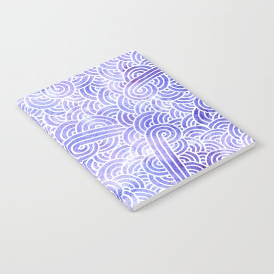 Lavender and white swirls doodles Notebook
