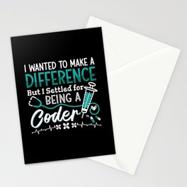 Medical Coder Being A Coder ICD Coding Programmer Stationery Card