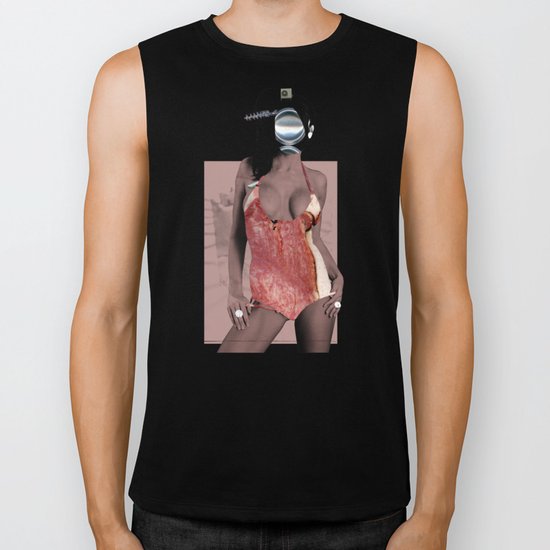 Fleisches Lust 1 - meat collage Biker Tank