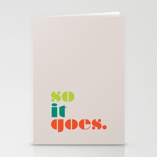So It Goes Stationery Cards