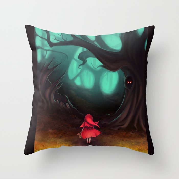 A Wolf Is the Last Thing On Her Mind Throw Pillow