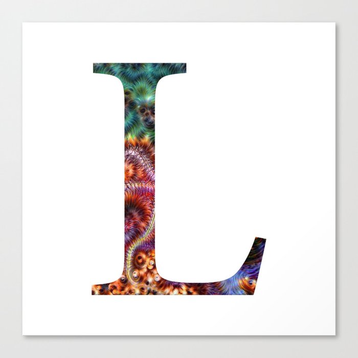 Initial letter "L" Canvas Print