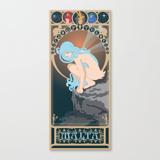 Malta Nouveau - Sea Prince and the Fire Child Canvas Print
