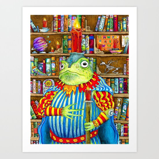 Rozologue Bagumphious, Librarian-King of the Candletoads Art Print