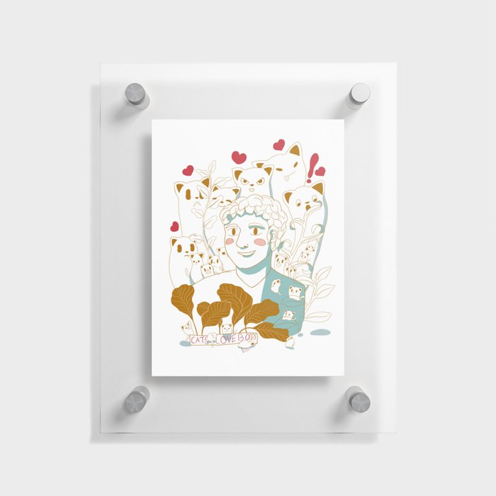 illustration of cute cats by MrsgEnd Floating Acrylic Print