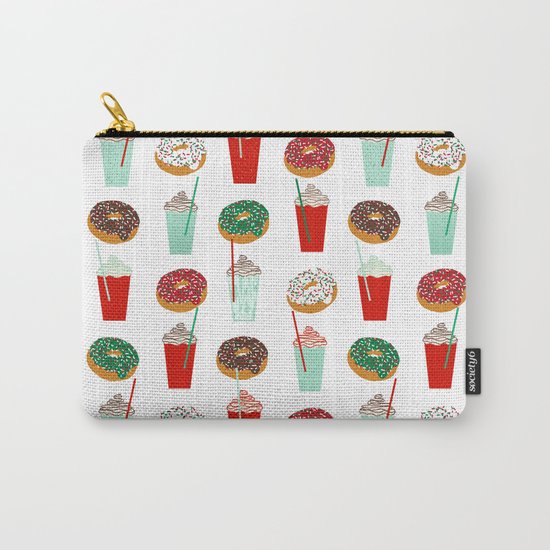 Christmas donuts sweet treats doughnuts coffee cafe latte foodie foods Carry-All Pouch
